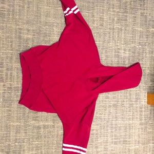 Maroon cropped hoodie